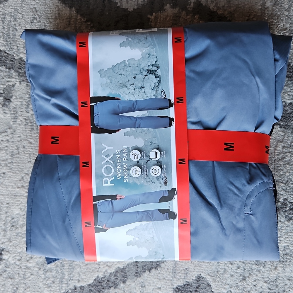 NEW! Roxy Blue Snow Pant Size M - Picture 7 of 12